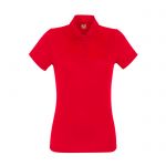 Damskie czerwone polo Performance