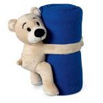 Granatowy koc polarowy