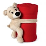 Czerwony koc polarowy