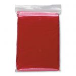 Czerwone poncho przeciwdeszczowe