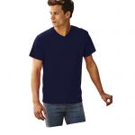 T-shirt w serek Deep navy